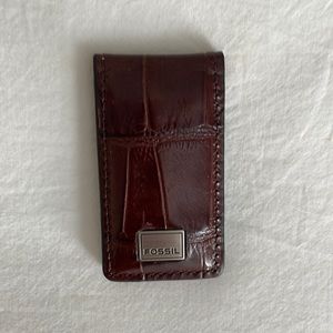 Fossil Leather Money Clip